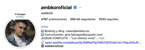 Perfil de Instagram verificado de Ambkor