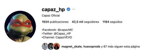 Perfil de Instagram verificado de Capaz