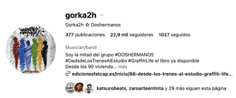 Perfil de Instagram verificado de Dos Hermanos