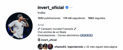 Perfil de Instagram verificado de Invert