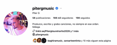 Perfil de Instagram verificado de Piter-G