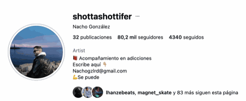 Perfil de Instagram verificado de Shotta