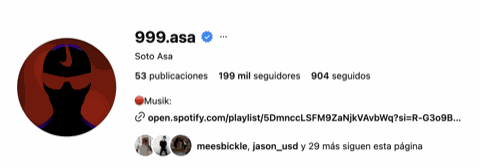 Perfil de Instagram verificado de Soto Asa