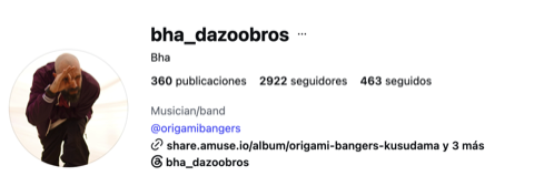 Perfil de Instagram verificado de Bha