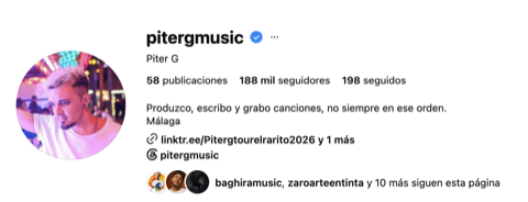 Perfil de Instagram verificado de Piter-G
