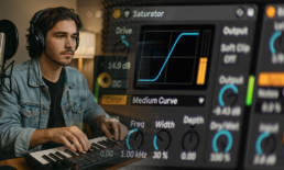 Pantalla de un DAW con procesamiento avanzado de un 808 para lograr mayor impacto y claridad