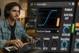 Pantalla de un DAW con procesamiento avanzado de un 808 para lograr mayor impacto y claridad