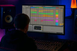 Productor trabajando en su home studio con clientes y proyectos que generan ingresos