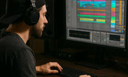 Productor principiante enfrentando problemas comunes al crear beats de música urbana