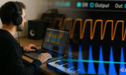 Beatmaker aplicando sidechain en Ableton Live para que el bajo respete el golpe del kick